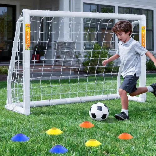Vista 11 de NAIZEA Portería de fútbol – Portería de fútbol de 12 x 6/10 x 6/8 x 6/6 x 4 pies para patio trasero, portería de fútbol portátil y resistente a