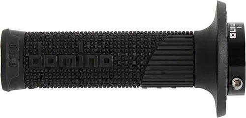 Vista 3 de Domino Racing D100 Lock On Grips para motocross Negro