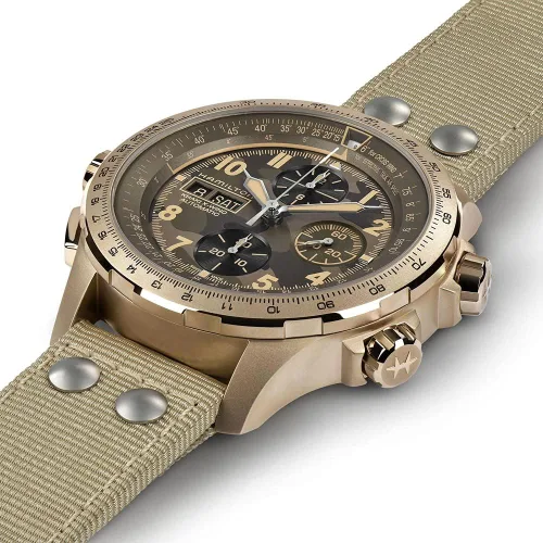 Vista 2 de Hamilton X-Wind Lefty cronógrafo automático reloj para hombre H77916920, Marrón, Moderno