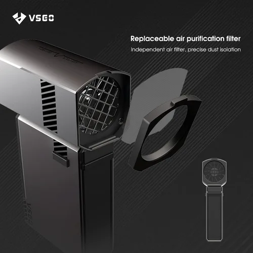 Vista 8 de VSGO Soplador electrónico portátil recargable eléctrico plumero de aire 100000 RPM Palm Turbo Soplador compatible para cámara, lente, teclado