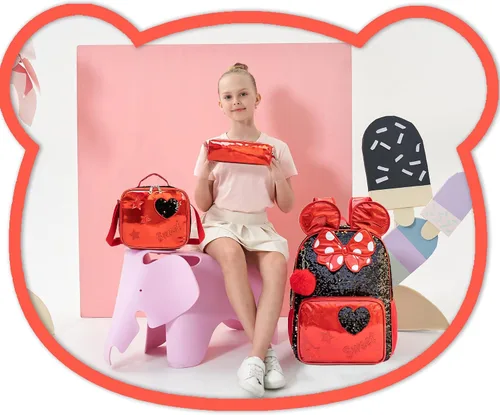 Vista 43 de Mochila para niñas de 16 pulgadas, mochilas para niñas para la escuela, mochila de lentejuelas con lonchera para estudiantes de primaria