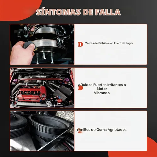 Vista 2 de A-Premium Polea del cigüeñal del equilibrador armónico del motor compatible