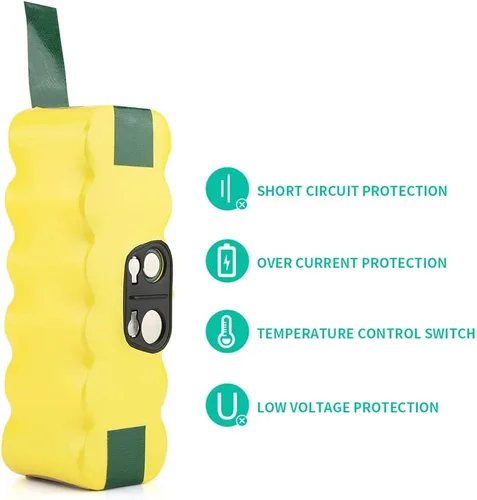 Vista 3 de BAKTH Reemplazo de batería Irobot de 14.4V para Roomba: 4500mAh NI-MH Batería para Robot Roomba R3 500 600 700 800 900 Series 500 510 531 535 540