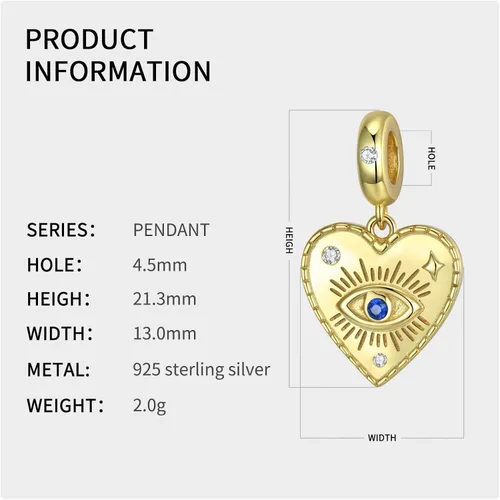 Vista 5 de AIEGNOS Dijes de Hamsa de mal de ojo para pulsera, collar de plata de ley 925, cuentas de mal de ojo de Fátima para manos de serpiente europea