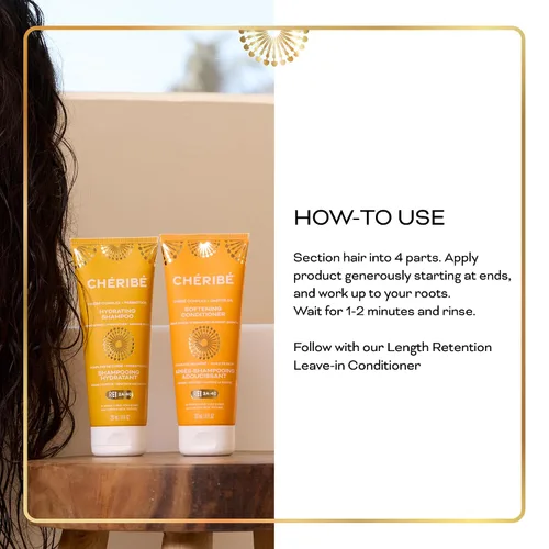 Vista 6 de Chéribé Acondicionador suavizante para el cabello, complejo Chebe + aceite de ricino, acondicionador fortalecedor promueve el crecimiento