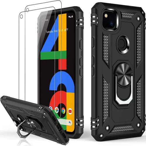 Vista 69 de LUMARKE para Google Pixel 3A XL - Funda con protector de pantalla, funda protectora grado militar probada contra caídas de 16 pies con soporte