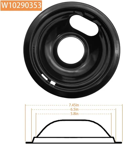 Vista 7 de SupHomie W10290350 W10290353 - Juego de sartenes de goteo de porcelana y quemador eléctrico MP22YA - Compatible con Whirlpool, Amana, May-tag