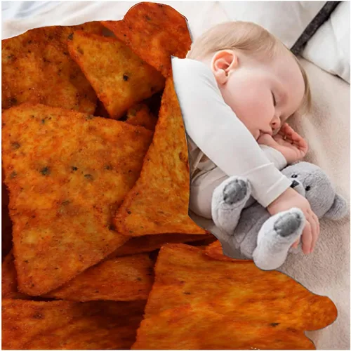 Vista 3 de Manta de chips Nachos para otoño, invierno, primavera, todas las estaciones, cálida y mullida de 40 x 30 pulgadas, para mascotas, microfelpa Chips