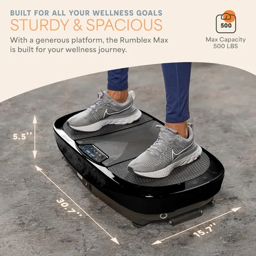 Vista 4 de Lifepro Rumblex Max 4D Vibration Plate Exercise Machine with 99 Speeds 3 Motors, 500 lb Capacity, 16 Presets, Resistance & Mini Bands — Vibration