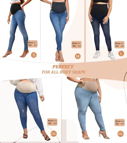 Vista 6 de Hybrid & Company Maternity Women's Super Comfy Ultra Stretch Skinny Jeans