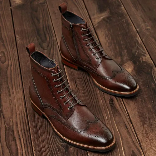 Vista 3 de Botas Oxford casuales para hombre, botas de vestir Chukka para hombre