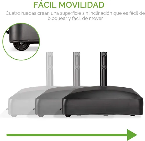 Vista 2 de Best Choice Products Base de Sombrilla Móvil Rellenable de Capacidad de 123 lb, Soporte de Mercado de Servicio Pesado para Patio, Terraza, Junto a