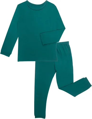 Vista 50 de GUISBY Conjunto de pijama de rayón de bambú para niños y niñas, ajuste cómodo, para uso diario, conjunto de pijama de 2 piezas