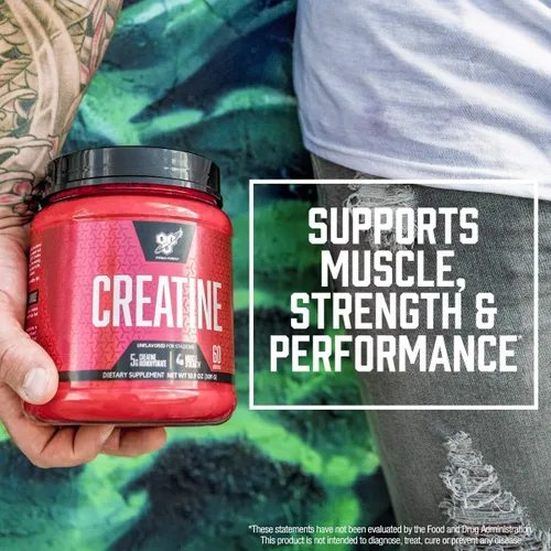 Vista 5 de BSN Creatina Micronizada Monohidrato en Polvo, Polvo de Creatina Sin Sabor, Micronizada, Apoya la Construcción Muscular, Apoya la Fuerza Muscular