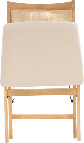 Vista 9 de Powell Kasi Silla Lateral de Comedor Plegable de Caña de Ratán Beige, Natural