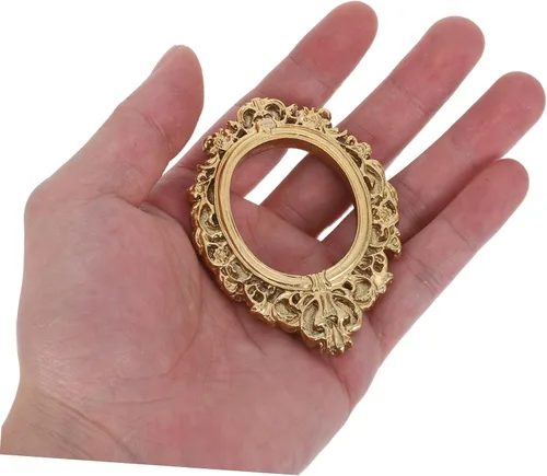 Vista 4 de Mini Vintage Picture Frames 10pcs Resin Gold Tabletop Display