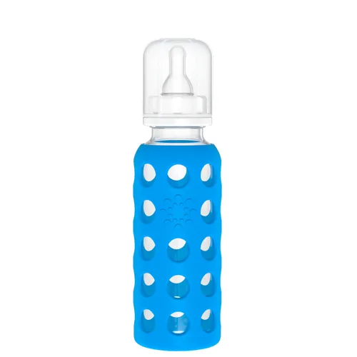 Vista 15 de Lifefactory Biberón de vidrio con pezón de etapa 1 y melón protector de silicona, 4 onzas