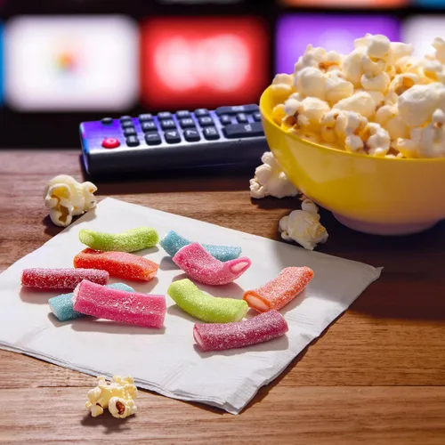 Vista 5 de SweeTARTS Rope Bites Candy, frutas mixtas, bolsa resellable de 8 onzas