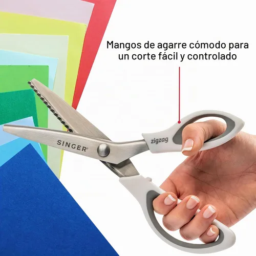Vista 6 de SINGER Tijeras de 9" con dientes para tela - Tijeras en zigzag para tela