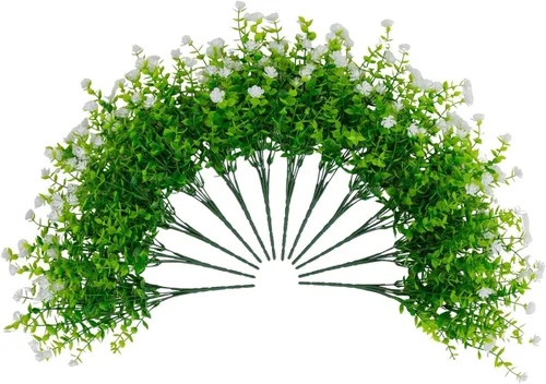 Vista 13 de Nearly Natural Mini rosa artificial resistente a los rayos UV de 13 pulgadas (interior/exterior) - Juego de 12 Naranja