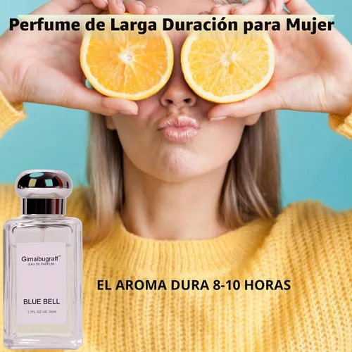 Vista 3 de Perfume de 1.7 oz/50 ml para mujer, fragancia de larga duración con aromas de lirio del valle y melocotón, un perfume fresco y dulce, el perfume