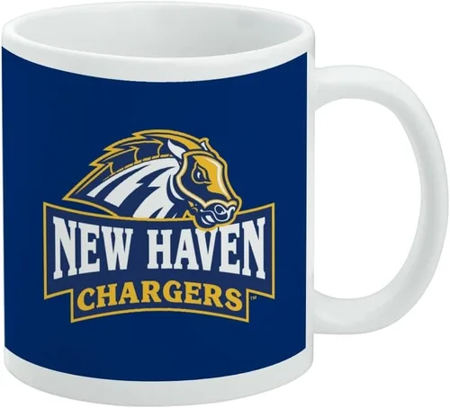 Vista 503 de Taza de cerámica con el logotipo principal de la Universidad Rider, taza de regalo novedosa para café, té y bebidas calientes, 11oz, blanca