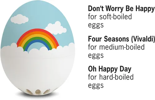 Vista 2 de Rainbow BeepEgg - Temporizador de huevos para hervir huevos - Olla musical para huevos suaves, medianos y duros, aptos para alimentos, temporizador