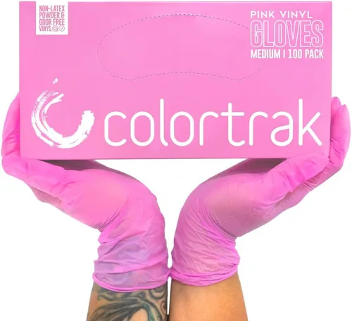 Vista 10 de Colortrak Disposable Powder Free Vinyl Gloves, Single-Use, Latex-Free, Powder Free, Ambidextrous
