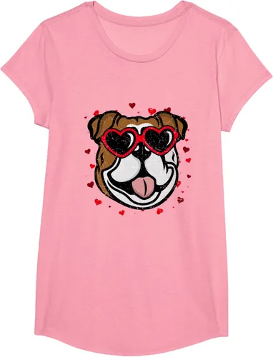 Vista 60 de Bulldog Valentine - Camiseta para amantes de las gafas de sol para perros, Negro