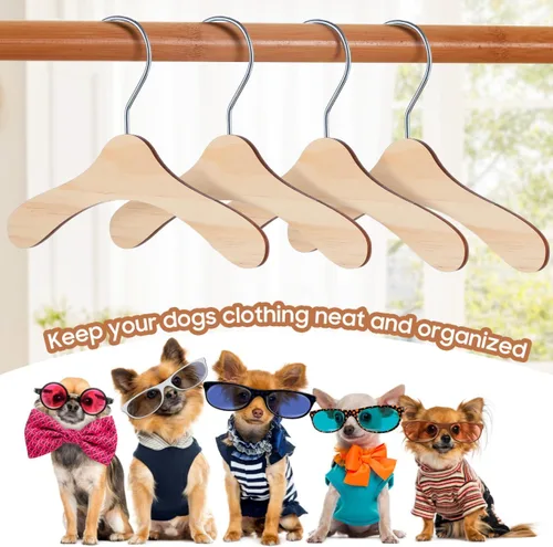 Vista 5 de Soporte para ropa para mascotas, 10 piezas, mini colgador de ropa para perro, perchero para disfraz de mascota