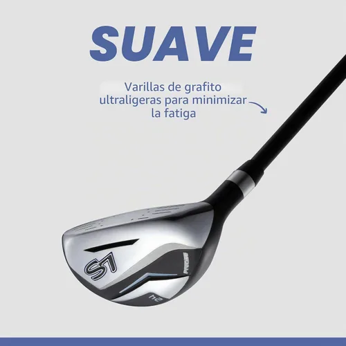 Vista 6 de Precise S7 - Juego de golf de 18 piezas para hombre – Driver de titanio, maderas, híbrido, hierros 5-SW, putter, bolsa con soporte, 4 fundas