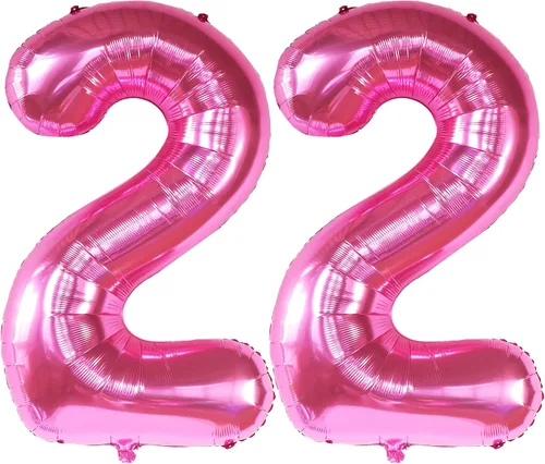 Vista 11 de KatchOn, Globos del número 22 negros - 40 pulgadas, globos del número 22 Globos negros del número 22 para decoraciones de cumpleaños para hombres