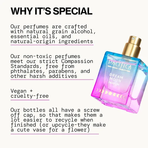 Vista 6 de Pacifica Dream Moon Perfume en Spray para Mujeres 1 fl oz – Fragancia Floral Amaderada de Larga Duración para Ella - Rosa, Pachulí, Sándalo
