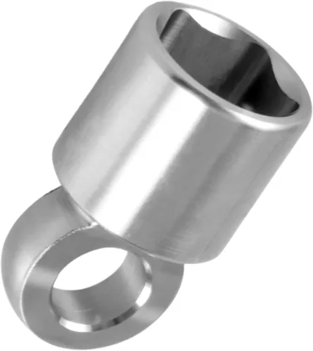 Vista 9 de Mango de rueda de repuesto de acero inoxidable Herramienta de vaso de neumático de repuesto CNC Compatible con Toyota Lexus Highlander Sienna