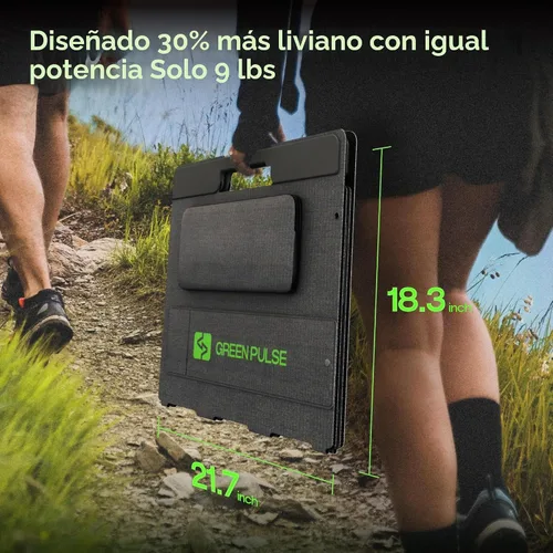 Vista 2 de ACACIA Panel solar portátil y biodegradable de 120 W para estación de energía de 300/500/1000/1500 W, cargador solar con soporte ajustable, célula