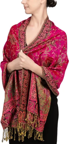 Vista 28 de Achillea Bufanda reversible de pashmina con estampado paisley – Chales y envolturas indios exóticos para vestidos de noche, festivales, todas