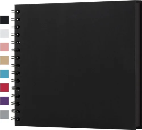 Vista 44 de potricher Álbum de Recortes DIY de 7 x 7 Pulgadas, 40 Páginas, Tapa Dura, Papel Kraft, Álbumes de Fotos para Recortes, Libro de Recuerdos para Bodas