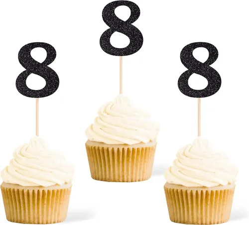 Vista 27 de Gexolenu 24 piezas doradas de doble cara para cupcakes de primer cumpleaños, decoración de pasteles, decoración de primera fiesta de cumpleaños Oro