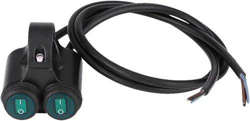 Vista 8 de Interruptor universal de luz para manillar de motocicleta de 0.866 in, luces antiniebla para manillar, interruptor de botón de control doble (A)