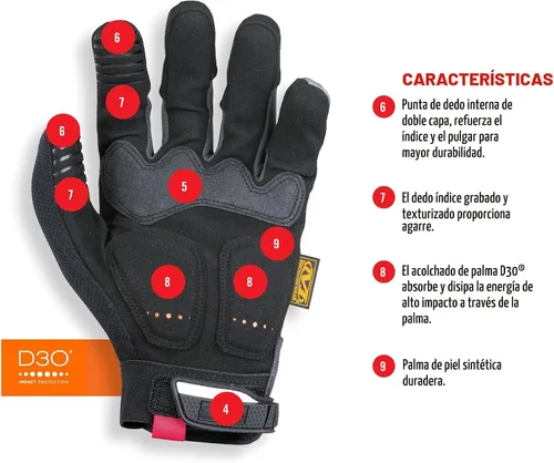 Vista 10 de Mechanix Wear: M-Pact - Guantes de trabajo (talla chica). Impact-Resistant & Breathable Safety Gloves for Men, Machine Washable with Anti-Slip
