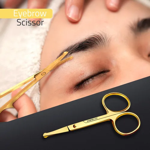 Vista 6 de Utopia Care Tijeras para cejas, tijeras pequeñas profesionales de acero inoxidable para hombres y mujeres, tijeras para el pelo de la nariz