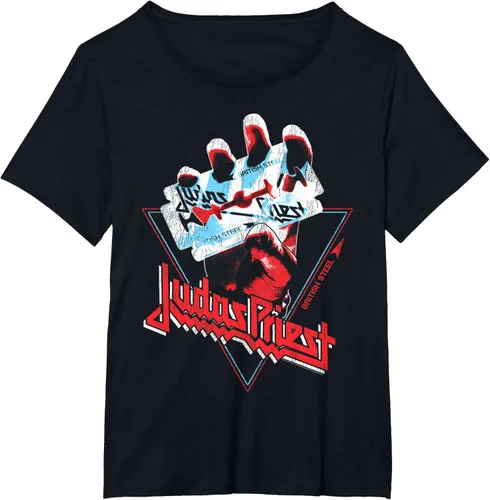 Vista 6 de Camisetas y camisetas gráficas de acero británico Judas Priest para hombres y mujeres