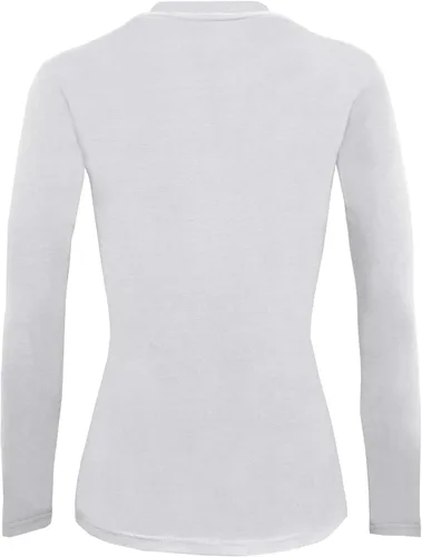 Vista 3 de Natural Uniforms Camiseta de manga larga con cuello redondo para mujer, paquete de 5