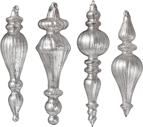 Vista 26 de DN DECONATION Adornos de Navidad de cristal negro, bolas de Navidad colgantes de 3.15 pulgadas para decoración del árbol de Navidad, juego de 9