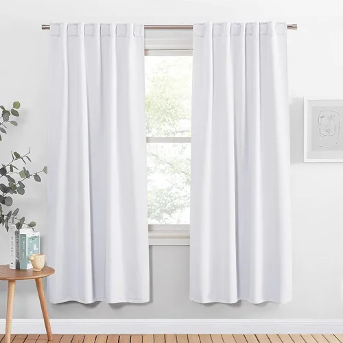 Vista 60 de PONY DANCE Cortinas cortas con aislamiento térmico para ventana pequeña, para guardería, baño, cocina, lavandería, caravana, sótano, 29 pulgadas
