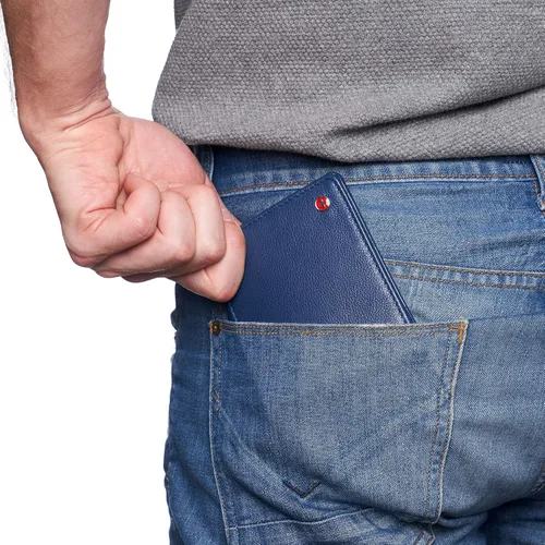Vista 5 de Alpine Swiss - Cartera de piel con cremallera para hombre cierre de cremallera