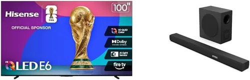 Vista 26 de Hisense 43" Serie E6 Cinema Hi-QLED 4K UHD Smart Fire TV (43E6QF, modelo 2025) - Sensor de luz AI, Dolby Vision · Atmos, control remoto por voz