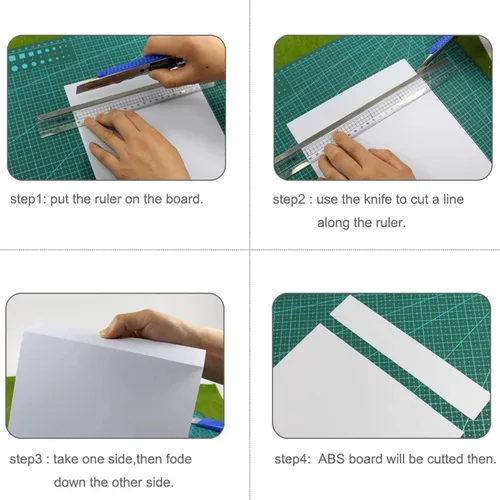 Vista 4 de Hojas de plástico ABS blanco de 16 x 12 x 1/16 pulgadas de grosor, flexible que el plexiglás moldeable que la lámina acrílica, paneles de plástico