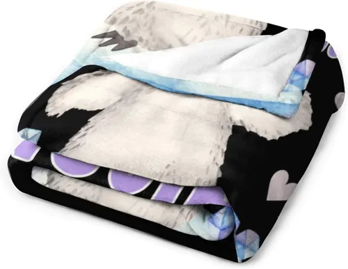 Vista 5 de Manta de pingüino para regalo, 40 x 30 pulgadas, bonita manta para niños, niñas y niños, manta negra suave y mullida para regazo y silla