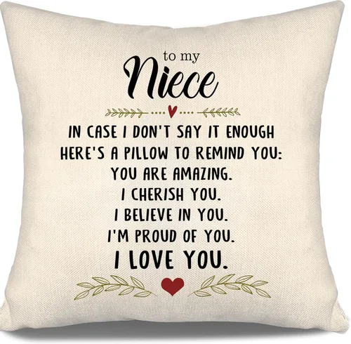 Vista 42 de En caso de que no lo diga lo suficiente aquí hay una almohada para recordarte que eres increíble, te aprecio, te quiero. Funda de almohada para tía